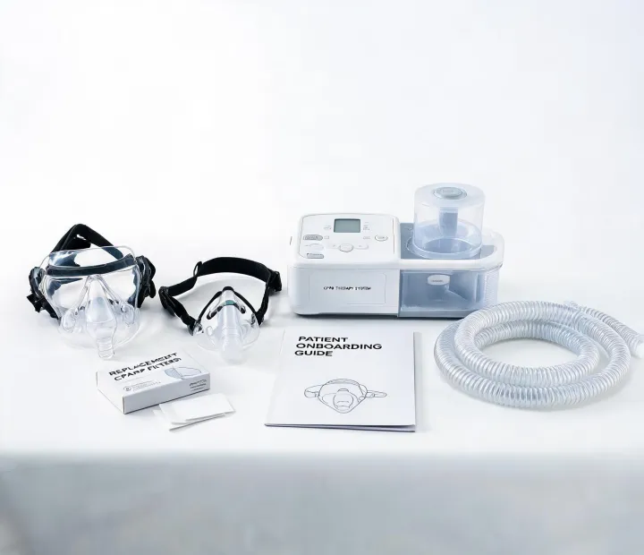 CPAP device and mask kit